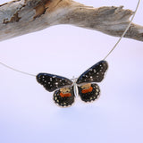 Chlosyne Janais butterfly choker with 4 wings