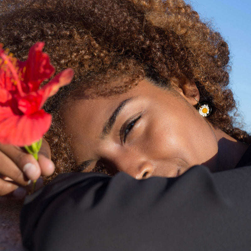 Pendientes margaritas de gancho