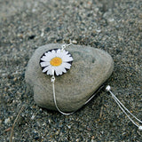 Silver daisy bracelet