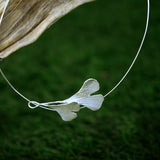 Ginkgo Biloba Silver Choker