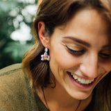 Pendientes Orquidea PLATA colgar