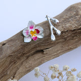Pendientes Orquidea PLATA tuerca