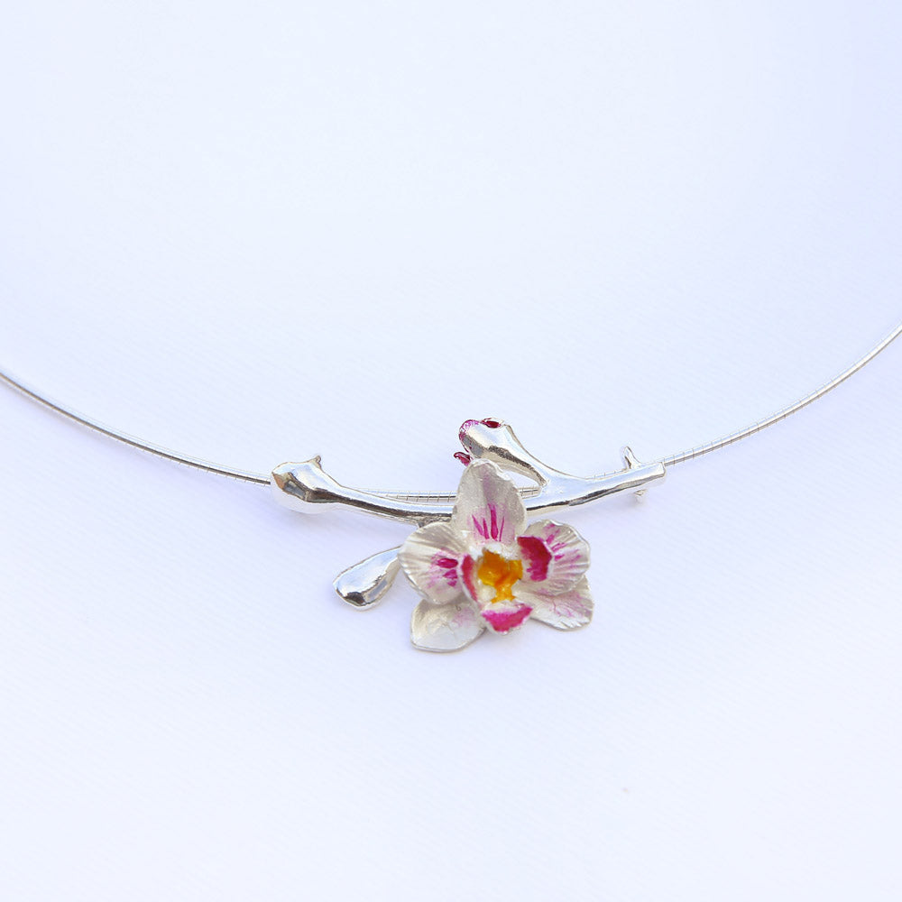 Gargantilla Orquidea S PLATA