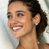 Pendientes tuerca Ginkgo Biloba S PLATA