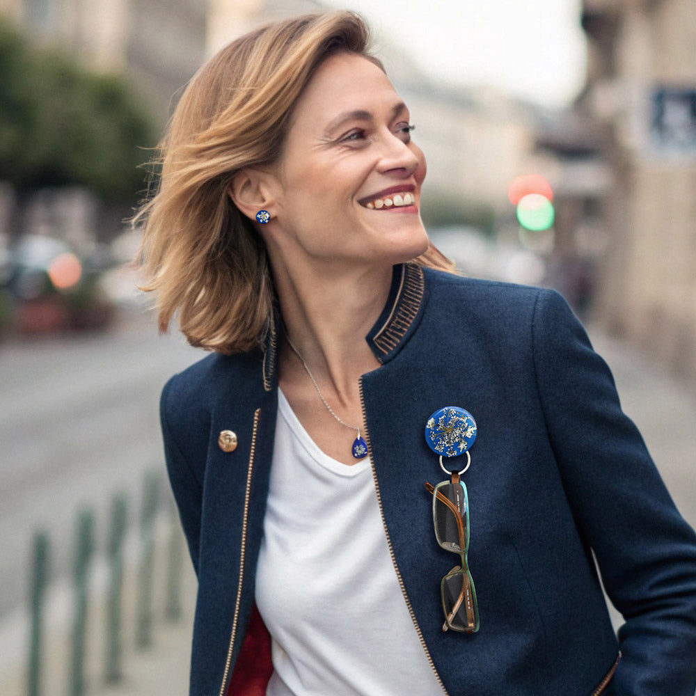 Broche cuelgagafas Flor de Anís