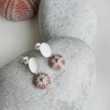 Pendientes colgar Erizo Rosa Natural