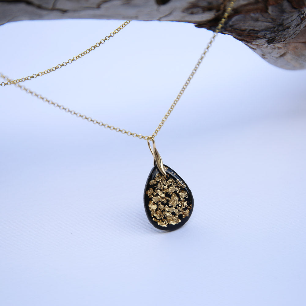 Colgante Chispas Negro Mini