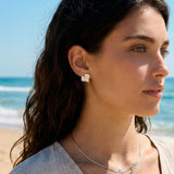 Pendientes tuerca Ginkgo Biloba S PLATA