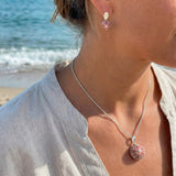 Colgante Erizo Rosa Natural Pequeño