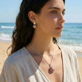 Colgante Erizo Rosa Natural Pequeño