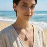 Colgante Erizo Rosa Natural Pequeño