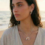 Pendientes Orquidea PLATA tuerca