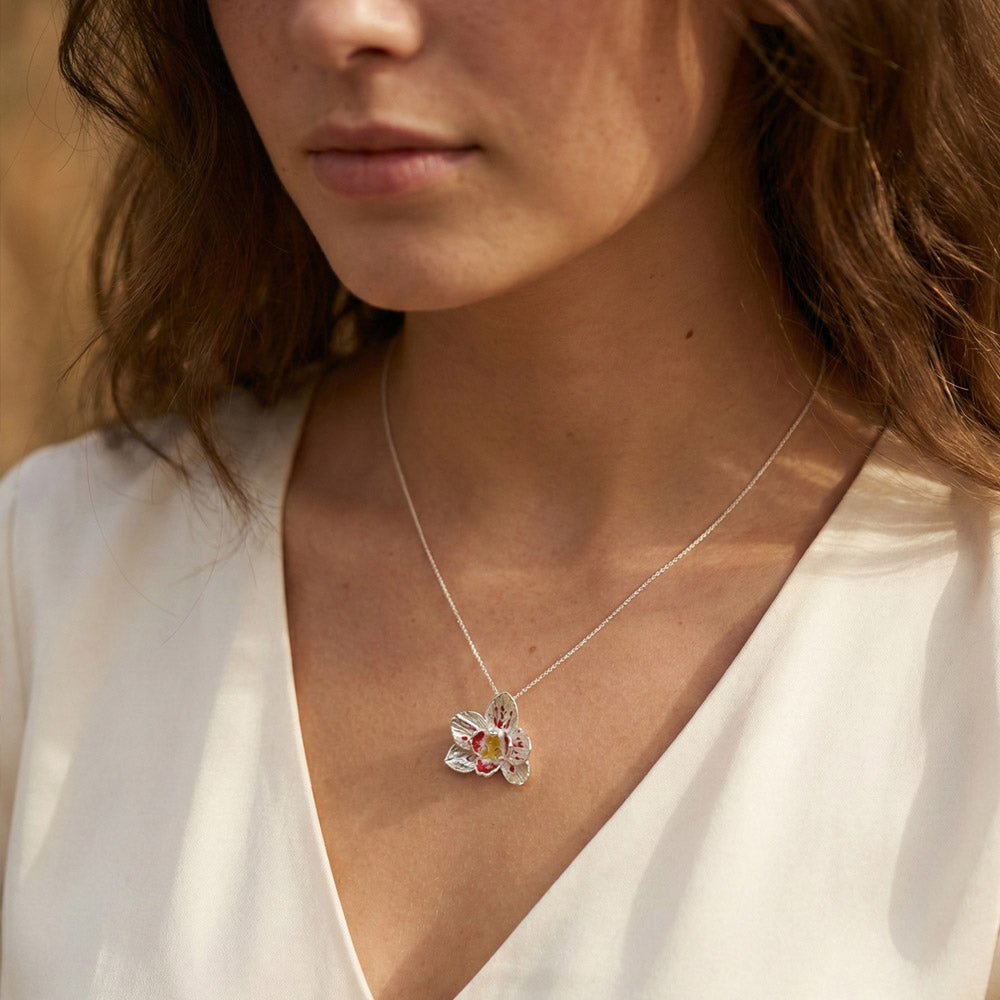 Colgante Orquidea S PLATA