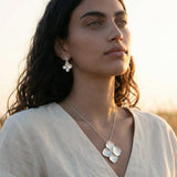 Colgante Flor de Hortensia PLATA GRANDE