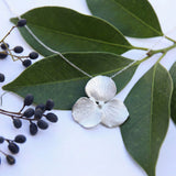 Colgante Flor de Hortensia PLATA MEDIANO