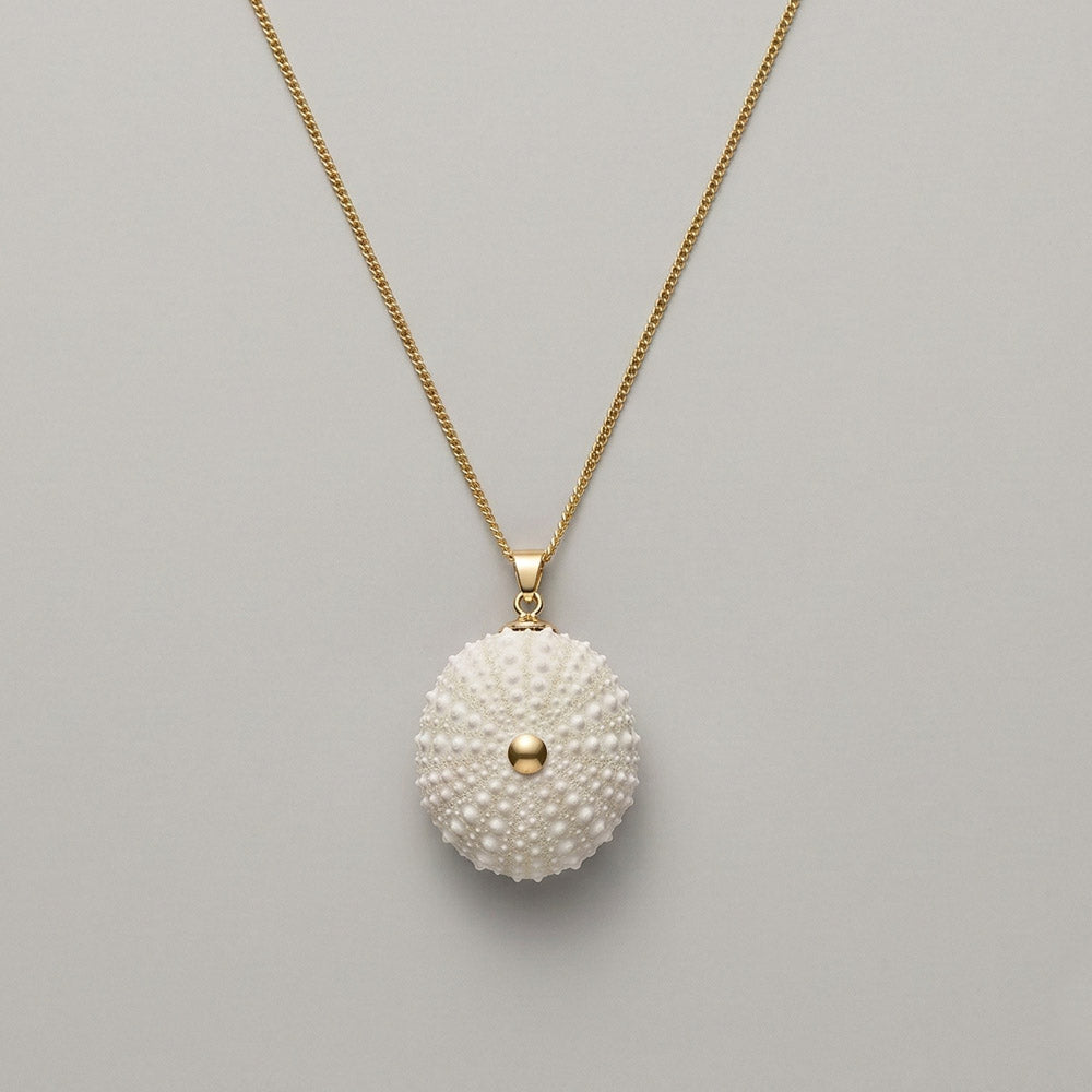 Medium Natural White Sea Urchin Pendant