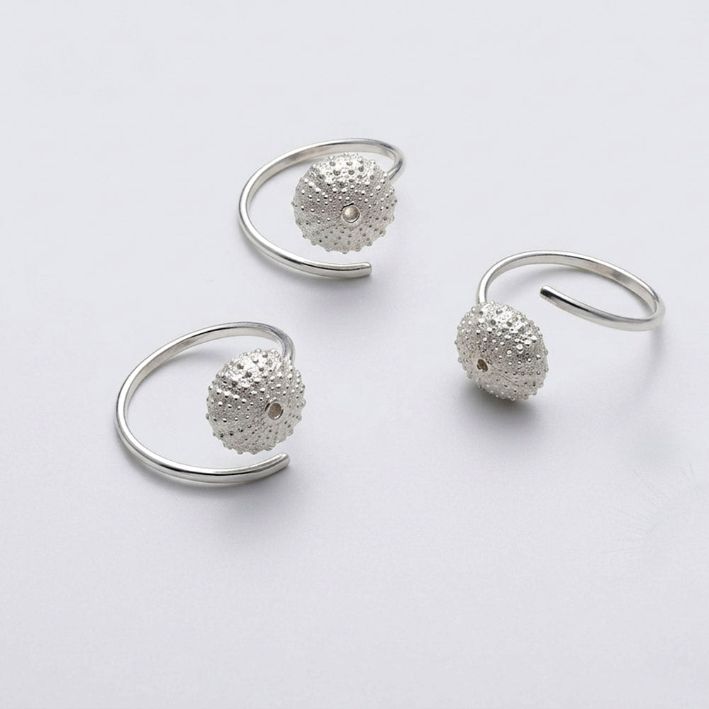 Anillo Erizo de mar plata