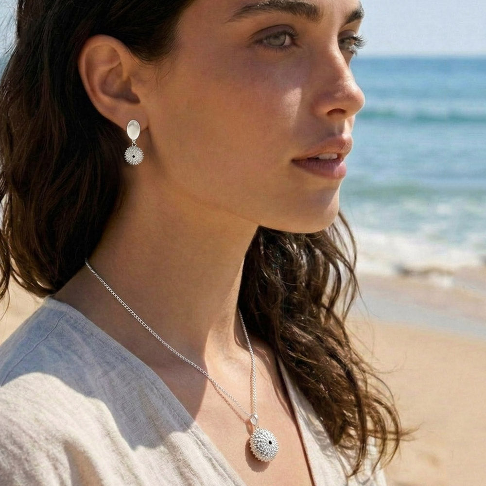 Colgante Erizo de mar plata S