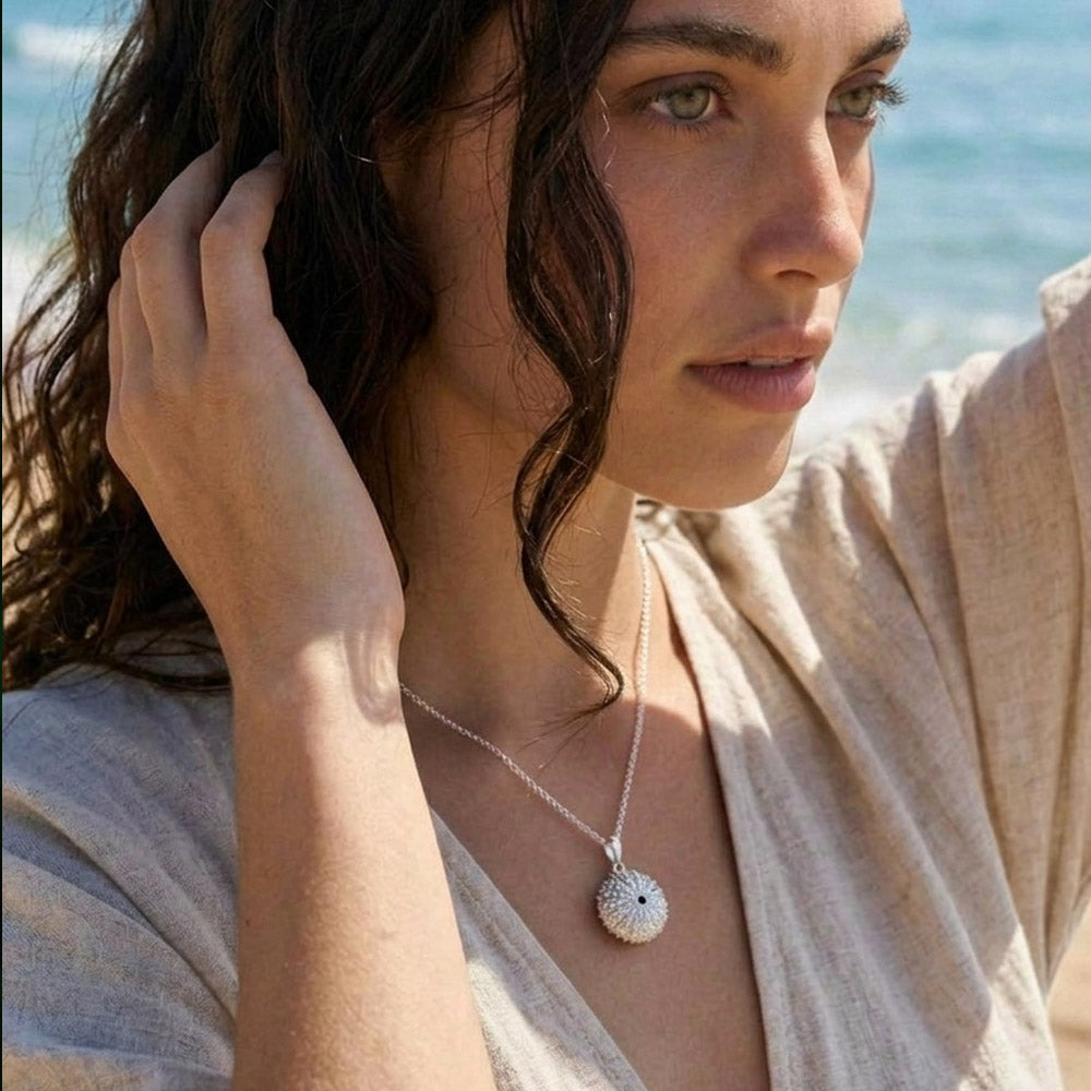 Colgante Erizo de mar plata S