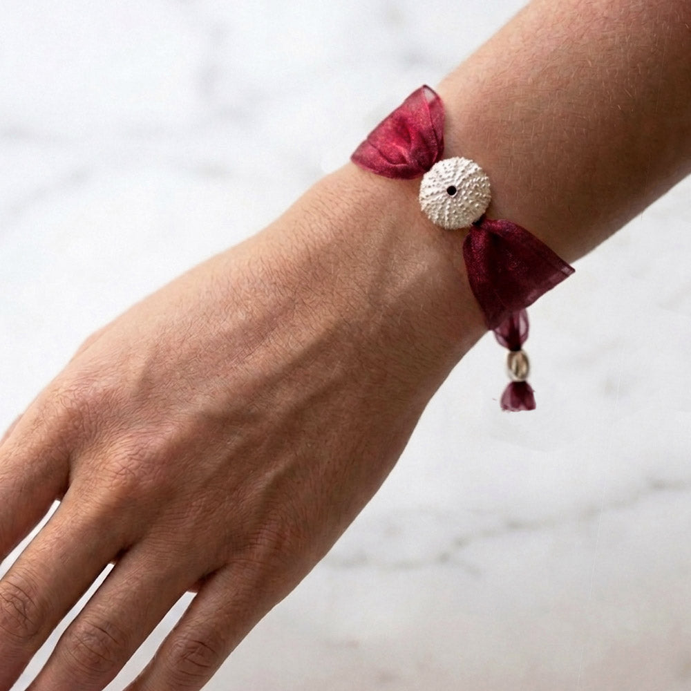 Pulsera Erizo de mar plata