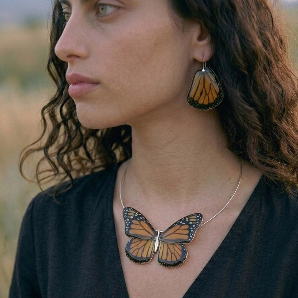 Gargantilla Mariposa Monarca entera 4 alas