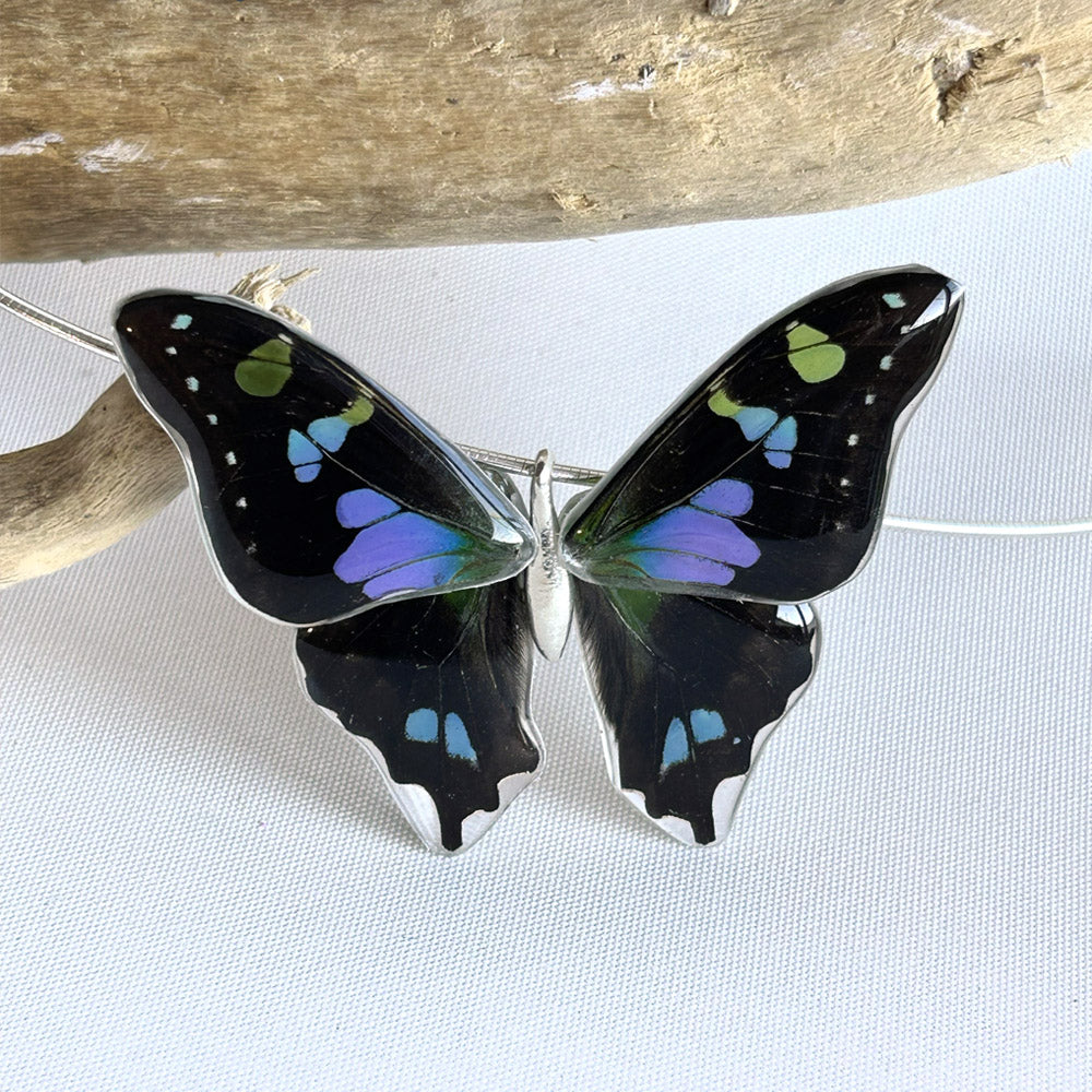 Gargantilla Mariposa Graphium Weiskei 4 alas