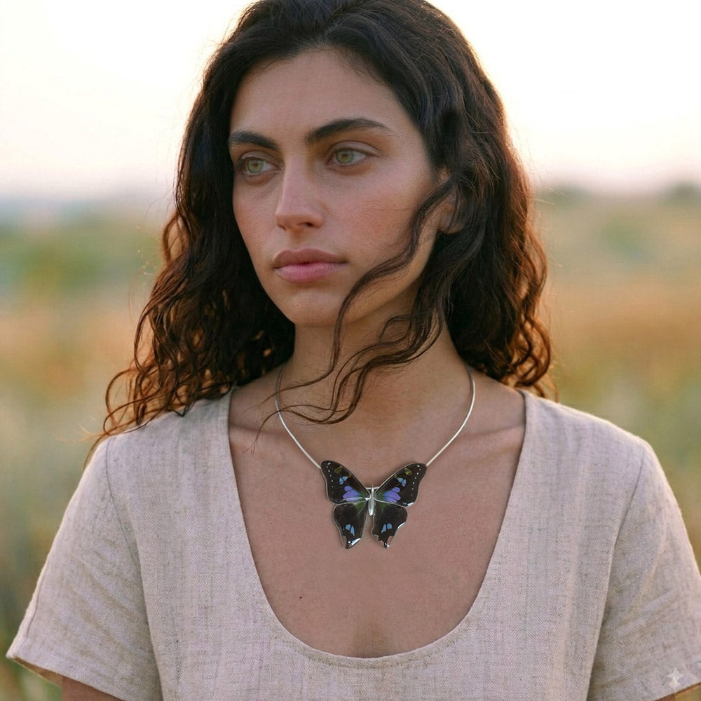 Gargantilla Mariposa Graphium Weiskei 4 alas