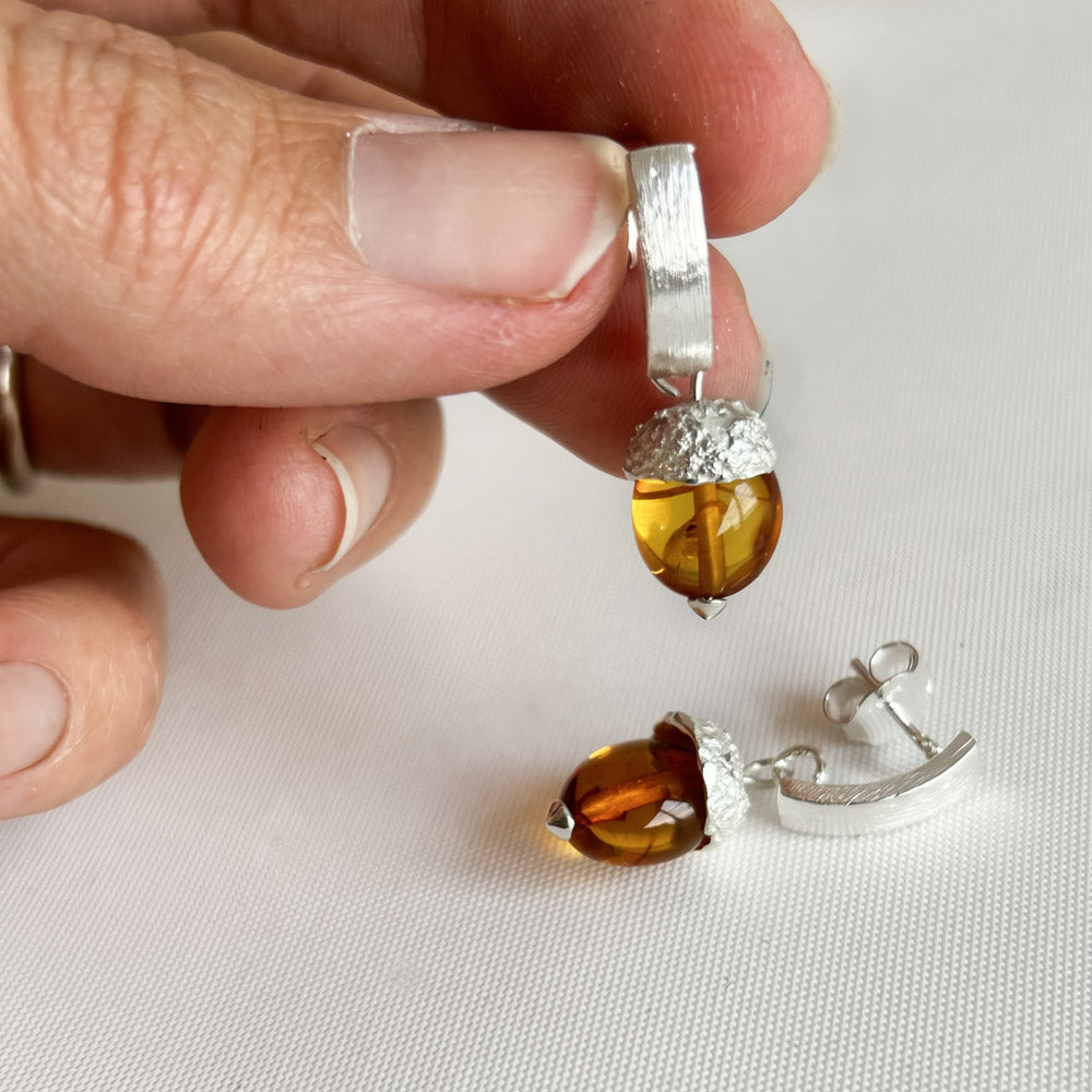Pendientes Bellotas de Roble PLATA