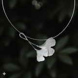 Ginkgo Biloba Silver Choker