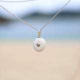 Small Natural White Sea Urchin Pendant