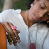 Adjustable Fuchsia leaf ring
