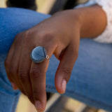 Anillo hoja Negra regulable