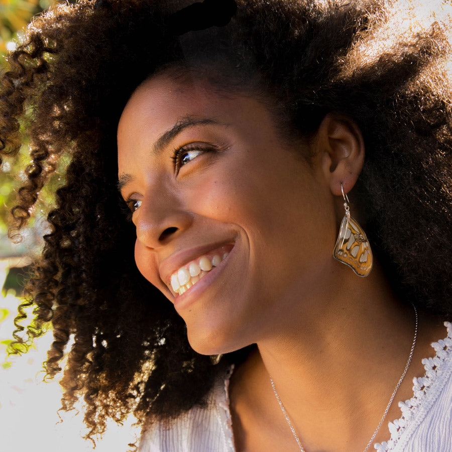 Long Siproeta Stelenes Butterfly Earrings