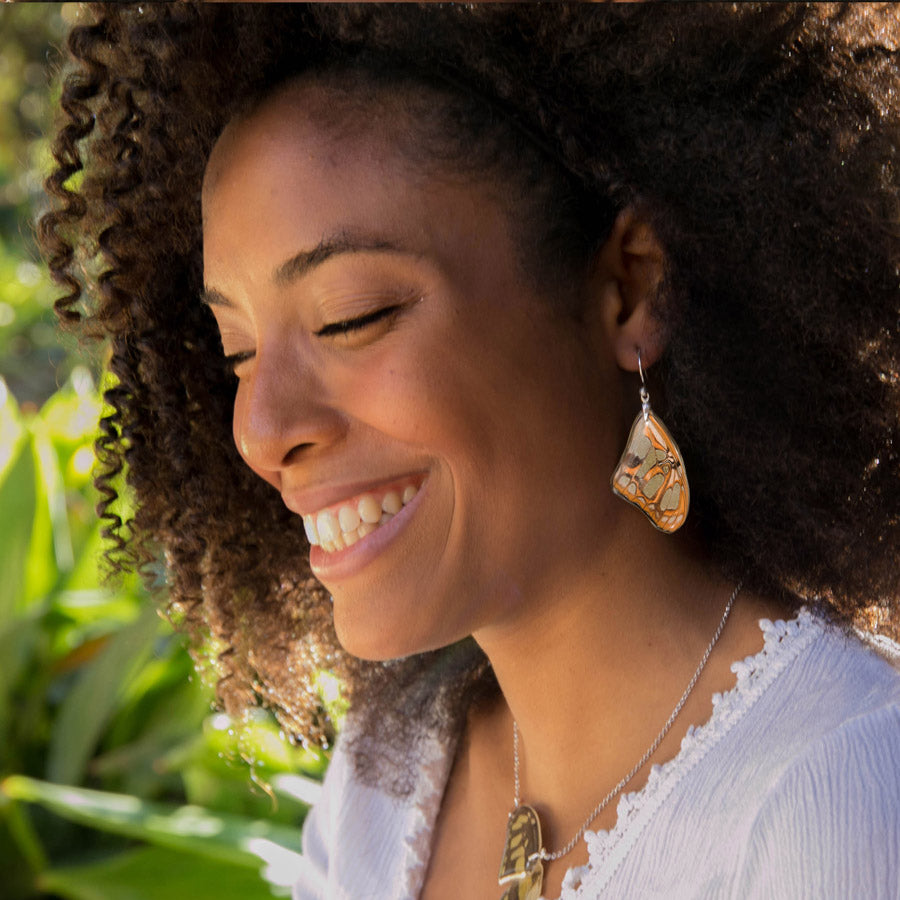 Long Siproeta Stelenes Butterfly Earrings