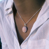 Medium Natural Pink Sea Urchin Pendant