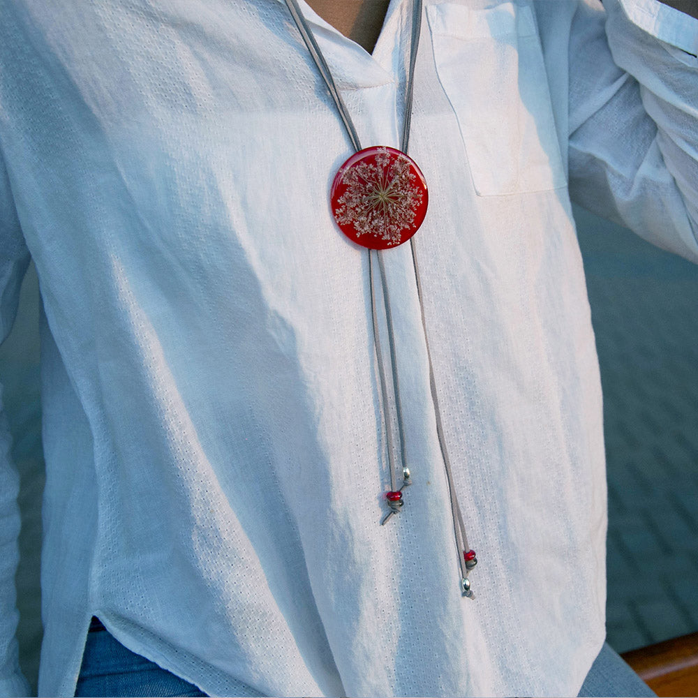 Colgante Flor de Anís Rojo regulable