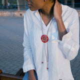 Big Red Anise Flower Pendant