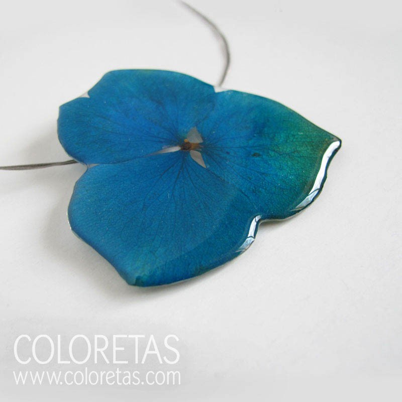 Colgante Hortensia 1 Flor Azul