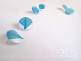 Pendientes Hoja Azul de Tuerca