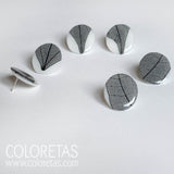 Pendientes Hoja Negra tuerca