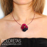 Red Pansy Pendant