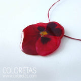 Big Red Pansy pendant