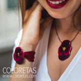 Red Pansy Bracelet