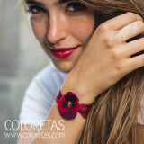 Red Pansy Bracelet
