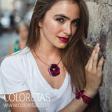 Big Red Pansy pendant
