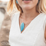 Blue Leaf Pendant