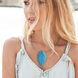 Blue Leaf Pendant