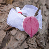 Pulsera Hoja Fucsia