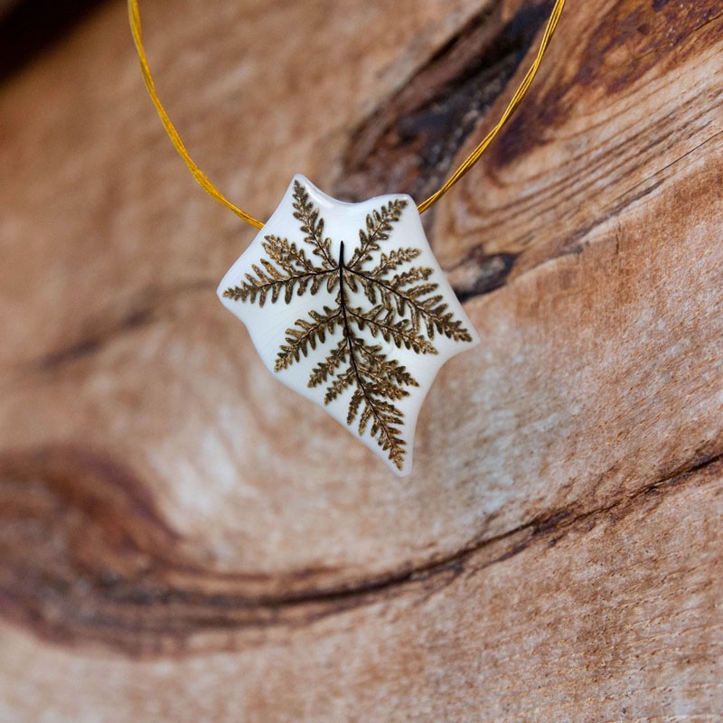 White Fern Pendant
