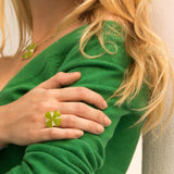 4 leaf clover ring